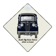 Austin Big Seven 4 door 1937-38 Car Window Hanging Sign